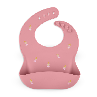 Petite&Mars, Princesses, Take&Match, silikonowy śliniak, Dusty Rose, 6m+