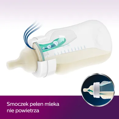Philips Avent, Anti-colic, AirFree, butelka z nakładką antykolkową, 125 ml