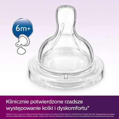 Philips Avent, Classic, smoczek do gęstych pokarmów, 6m+, 2 szt.