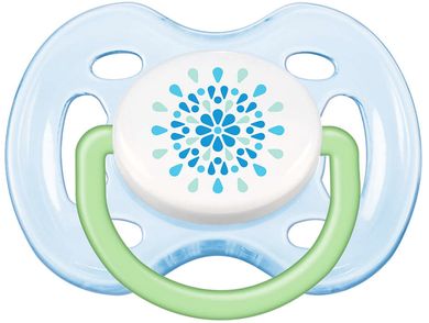 Philips Avent, Sensitive, smoczek uspokajający z nadrukiem, niebieski, 0-6m, 2 szt.