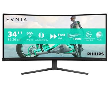 Philips, monitor, 34", 34M2C3500L, Curved, VA, 180Hz, HDMIx2, DPx2