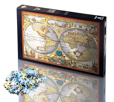 Piatnik, Mapa świata, puzzle, 1000 elementów