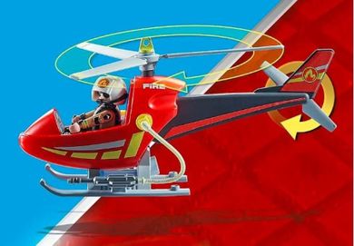 Playmobil, City Action, helikopter strażacki, 71195