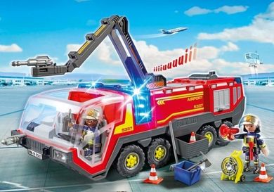 Playmobil, City Action, Pojazd strażacki na lotnisku ze światłem, 5337