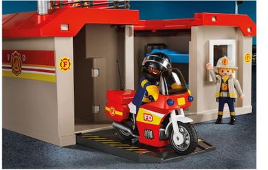 Playmobil, City Action, przenośna remiza strażacka, klocki