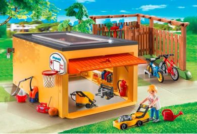 Playmobil, City Life, garaż z miejscem na rower, zestaw z figurką