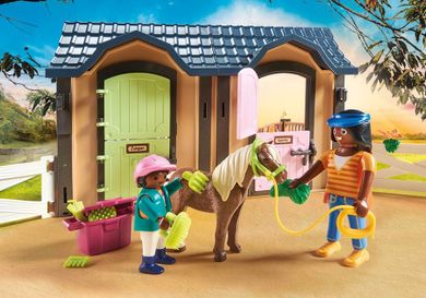 Playmobil, Country, Nauka jazdy konnej z boksami dla koni, 70995