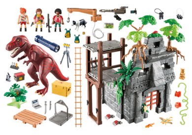 Playmobil, Dinos, Obozowisko z T-Rexem, 9429