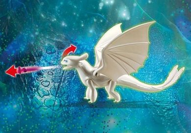 Playmobil, Dragons, Biała Furia z małym smokiem i dziećmi, 70038