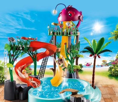 Playmobil, Family Fun, Aqua Park ze zjeżdżalniami, 70609