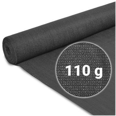 Plonos, siatka cieniująca, 1,5-25m 110g/m2 + 50 zacisków, szara