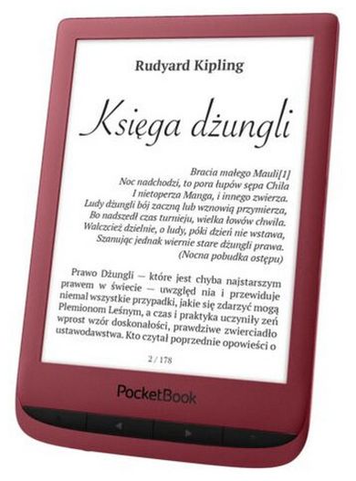 PocketBook, czytnik e-book, PB 628, Touch Lux 5, red