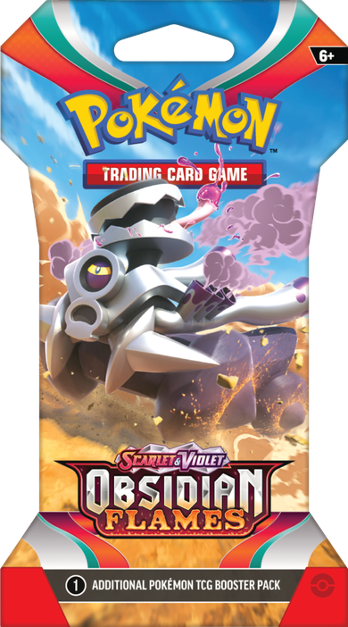 Pokemon TCG: Scarlet and Violet: Obsidian Flames, Sleeved Booster, gra karciana, dodatek, 1 szt.