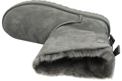 Półbuty damskie, szare, UGG Bailey Bow II