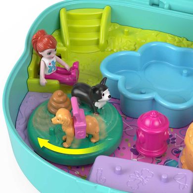Polly Pocket, Urodziny pieska, kompaktowy zestaw do zabawy z laleczkami i akcesoriami