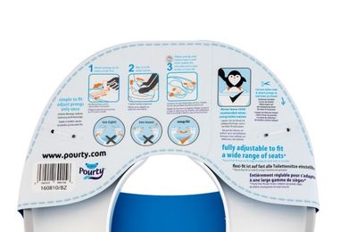 Pourty, Flexi-Fit, nakładka na sedes, szara