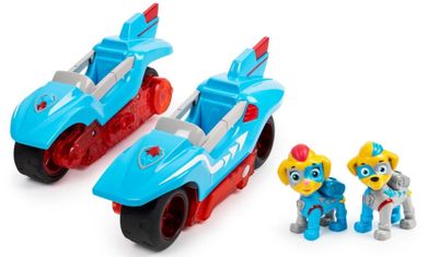 Psi Patrol, Mighty Twins, 2 figurki + transformujący pojazd 2w1