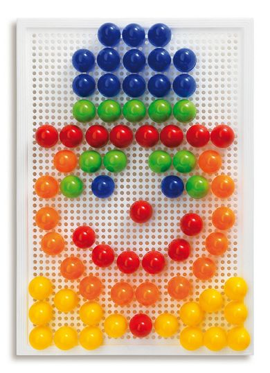 Quercetti, Zestaw kreatywny, Mozaika Fantacolor Portable Large, Kotek, 100 elementów, Ø-20