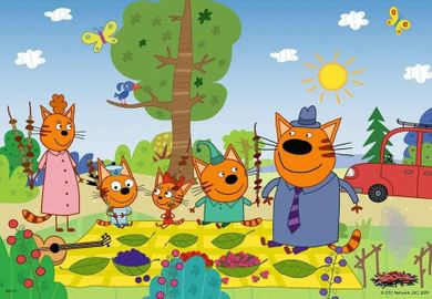 Ravensburger, Kot-o-ciaki, puzzle, 2-12 elementów