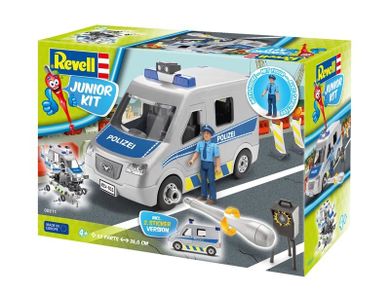 Revell, Junior Kit, Van policyjny, poazd do składania, 1:20