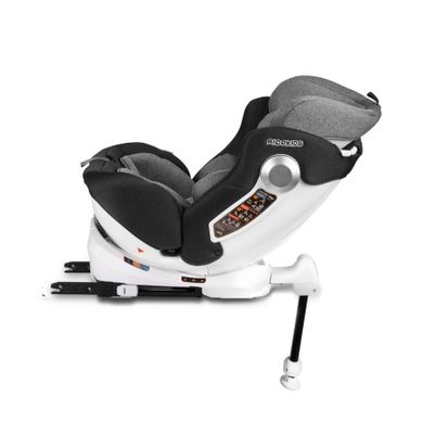 Ricokids, Stigo, fotelik samochodowy z daszkiem, obrotowy 360°, 0-36 kg, szary