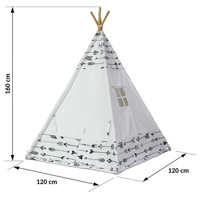 Ricokids, tipi w strzały, namiot dla dzieci z poduszkami