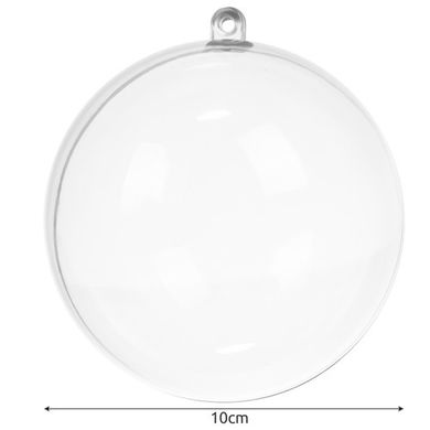 Ruhhy, bombki przezroczyste, 10 cm, 10 szt.