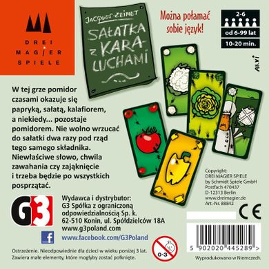 Sałatka z karaluchami, gra karciana