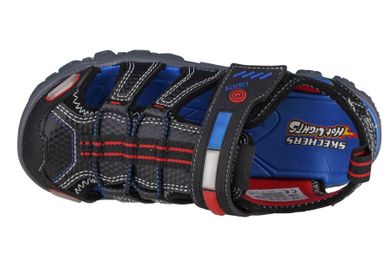 Sandały chłopięce, czarne, świecące, Skechers Damager III-Sand Patrol