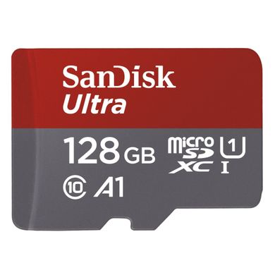 SanDisk, Micro SD 128GB Ultra (microSD XC) 100MB/s C10, A1 UHS-I + Adapter foto