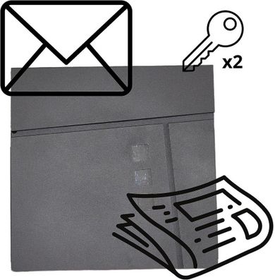 Saska Garden, skrzynka na listy, 37-37-105 cm