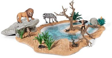 Schleich, Wodopój, zestaw z figurkami i akcesoriami, 42258