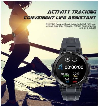 Senbono, Smartwatch D13 Smart, 1,3 IPS HD 240*240, wodoszczelny, IP68, pomiar tętna + tryb Sport + SMS