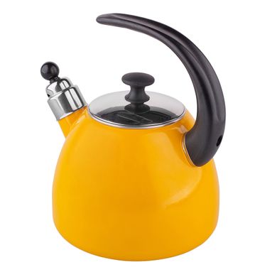 Silesia, Exotic, czajnik emaliowany, stożek, 2,5l, żółty