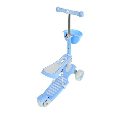 Smiki, Scooter, hulajnoga trójkołowa z siedziskiem, niebieska