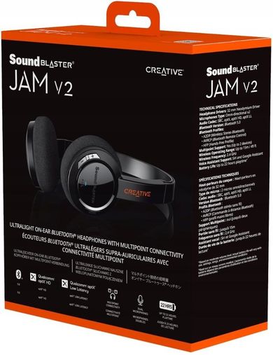 Sound Blaster Creative Jam V2 Słuchawki Bezprzewodo