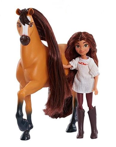 Spirit-Riding Free, Lucky i Spirit, lalka i figurka konia, zestaw, 2 szt.