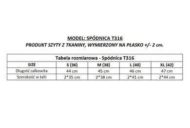 Spódnica damska, biała, zakładki, Tessita