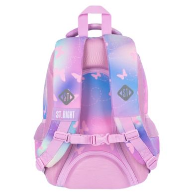 St.Right, plecak szkolny, 3-komorowy, Pink Butterflies