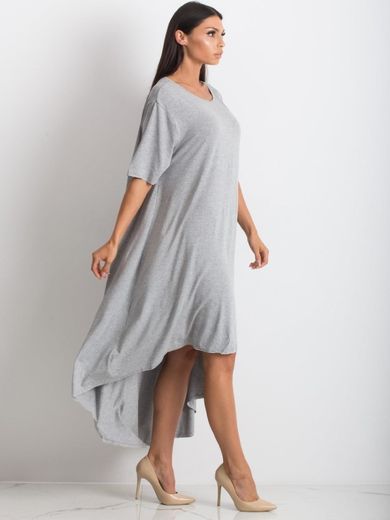 Sukienka damska, oversize, szara, Rue Paris