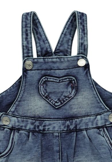 Sukienka ogrodniczka jeansowa dziewczęca, denim, Kanz