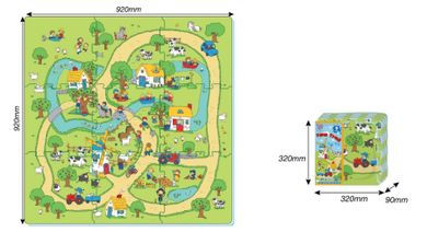 Sunta, Farma, mata z puzzli, 9 elementów