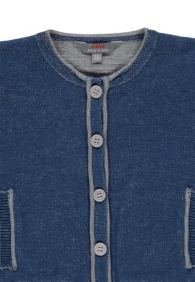 Sweter chłopięcy rozpinany, niebieski, Kanz