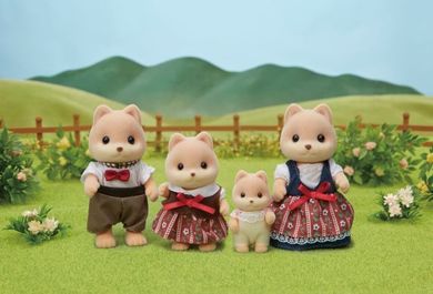 Sylvanian Families, rodzina psów karmelowych, zestaw figurek, 5459
