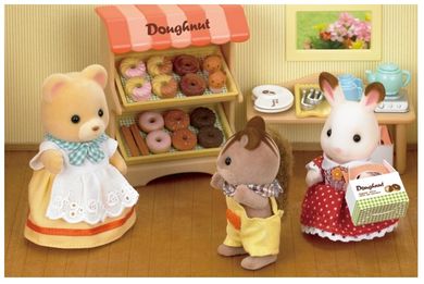 Sylvanian Families, sklep z pączkami, zestaw z figurką, 5239