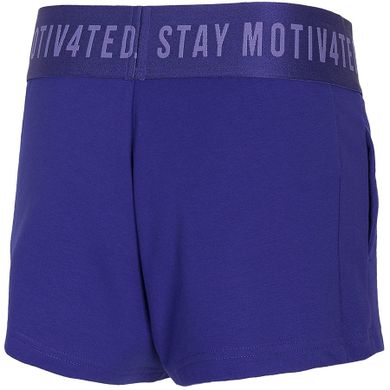Szorty damskie, niebieskie, Stay motivated, 4F