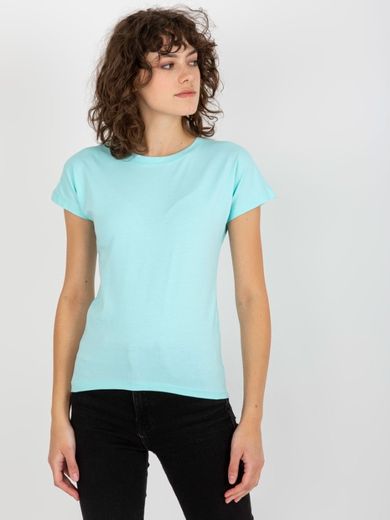 T-shirt damski, niebieski, Vikki