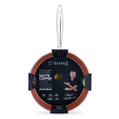 Tadar, Copper Matte, patelnia non-stick, indukcja, 24-5,8 cm