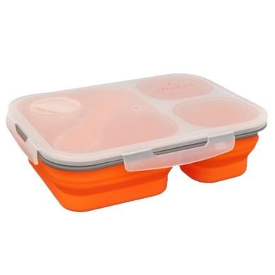 Tiross, lunchbox silikonowy, 3-komorowy