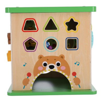Tooky Toy, drewniana kostka aktywności, sorter